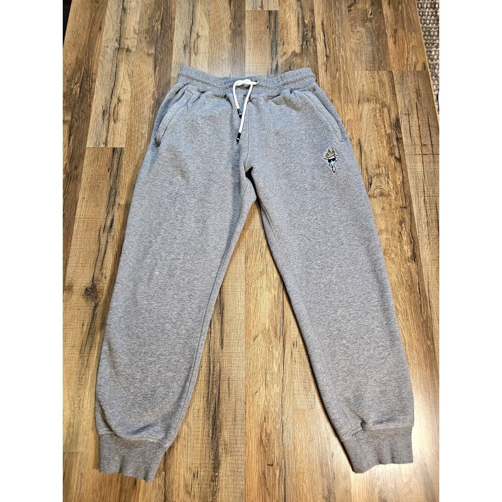GOAT USA Sweatpants Mens M Gray Jogger Pants Crown Goat Logo Fleece